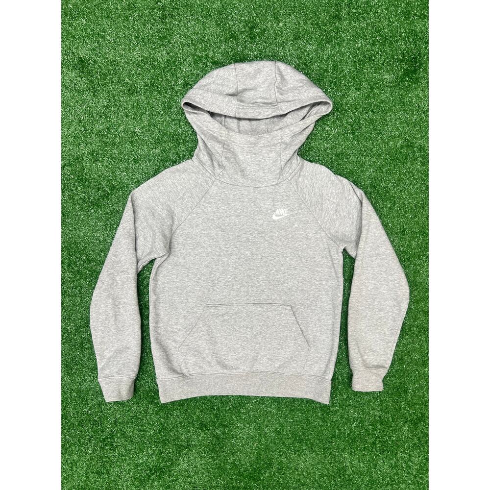 WMNS Nike Funnel Neck Fleece Hoodie Gray SZ Extra Small